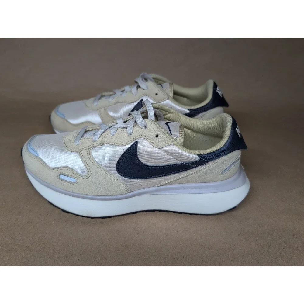 Nike Men's Size 8.5 Phoenix Waffle Light Orewood Brown Midnight‎ Navy FD2196-101